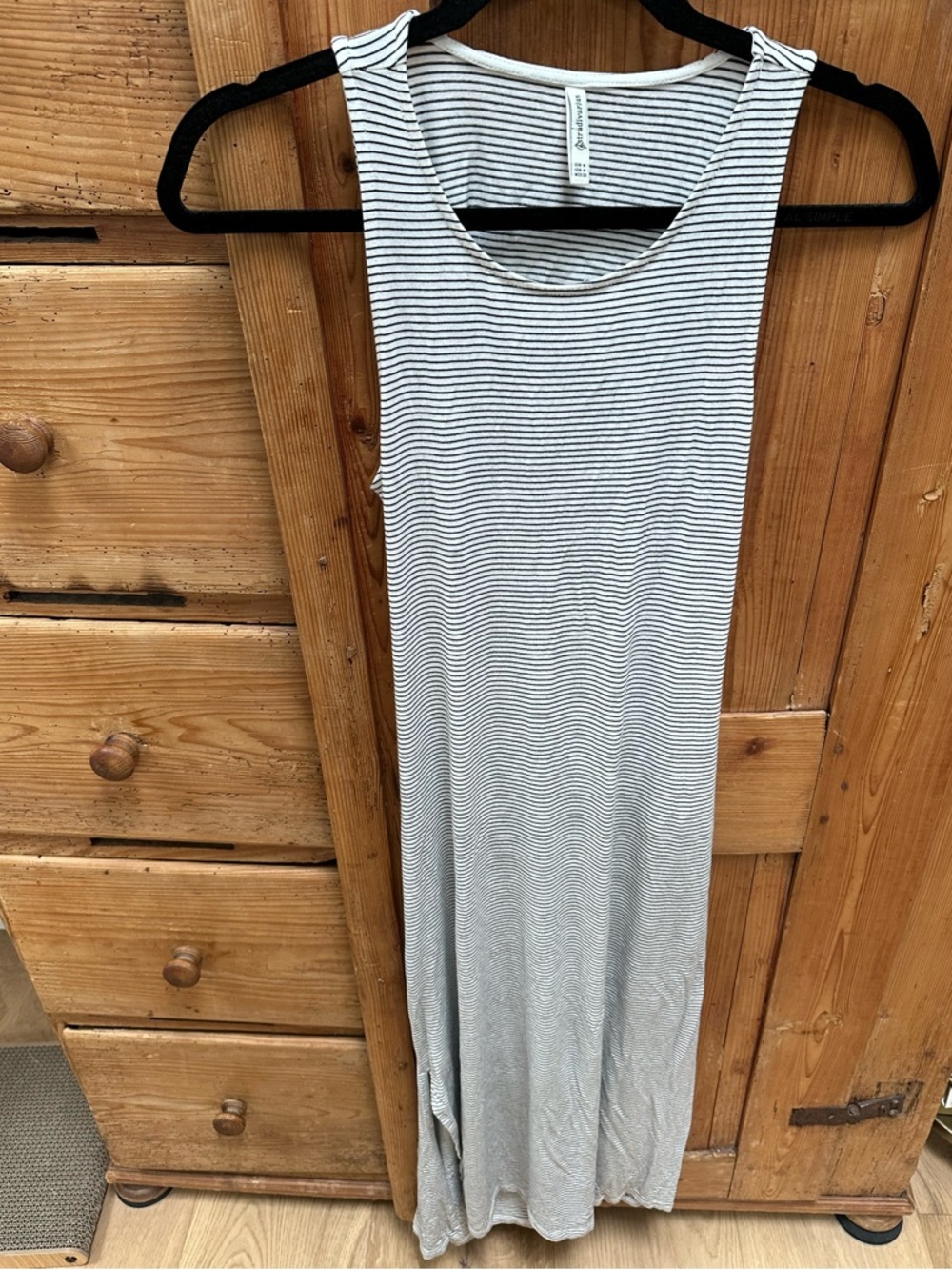 Maxi Dress - Black & White Striped